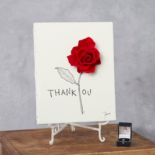 花束をキャンバスに残す レターフラワー(THANK YOU)